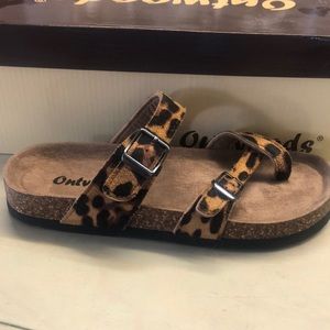 Leopard print sandals